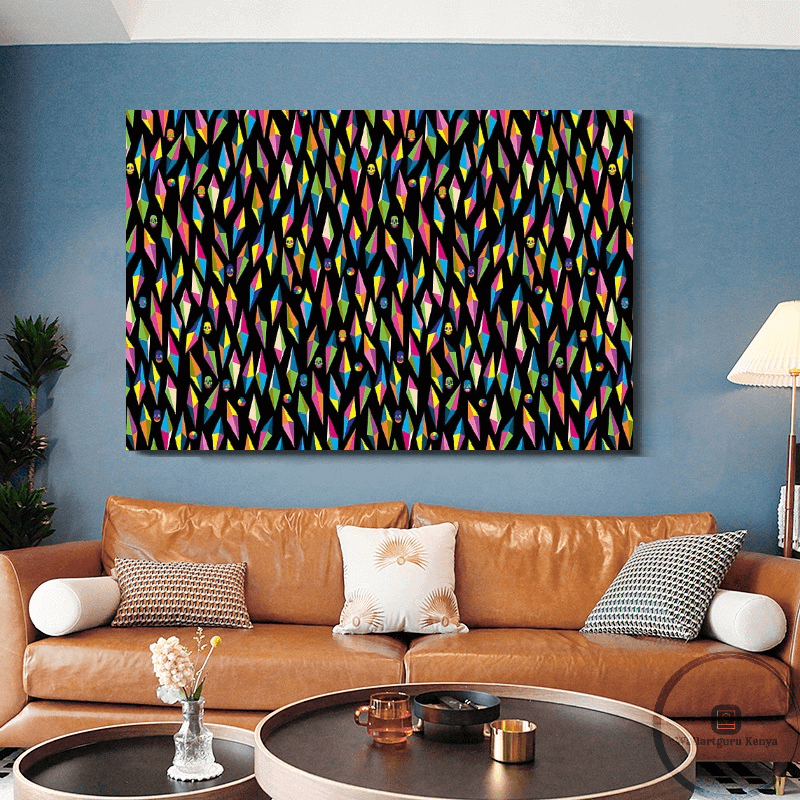 Crystal Multi Color Abstract Wall Art Crystal Multi Color Abstract Wall Art