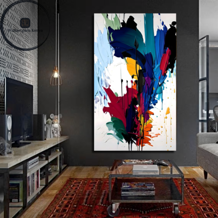 Blue Bright Abstract Art