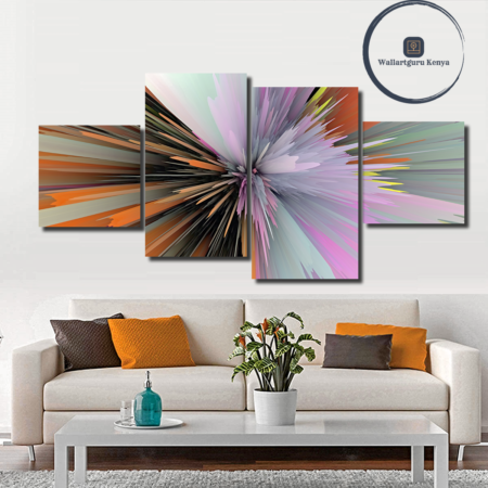 Brown Purple Abstract Art