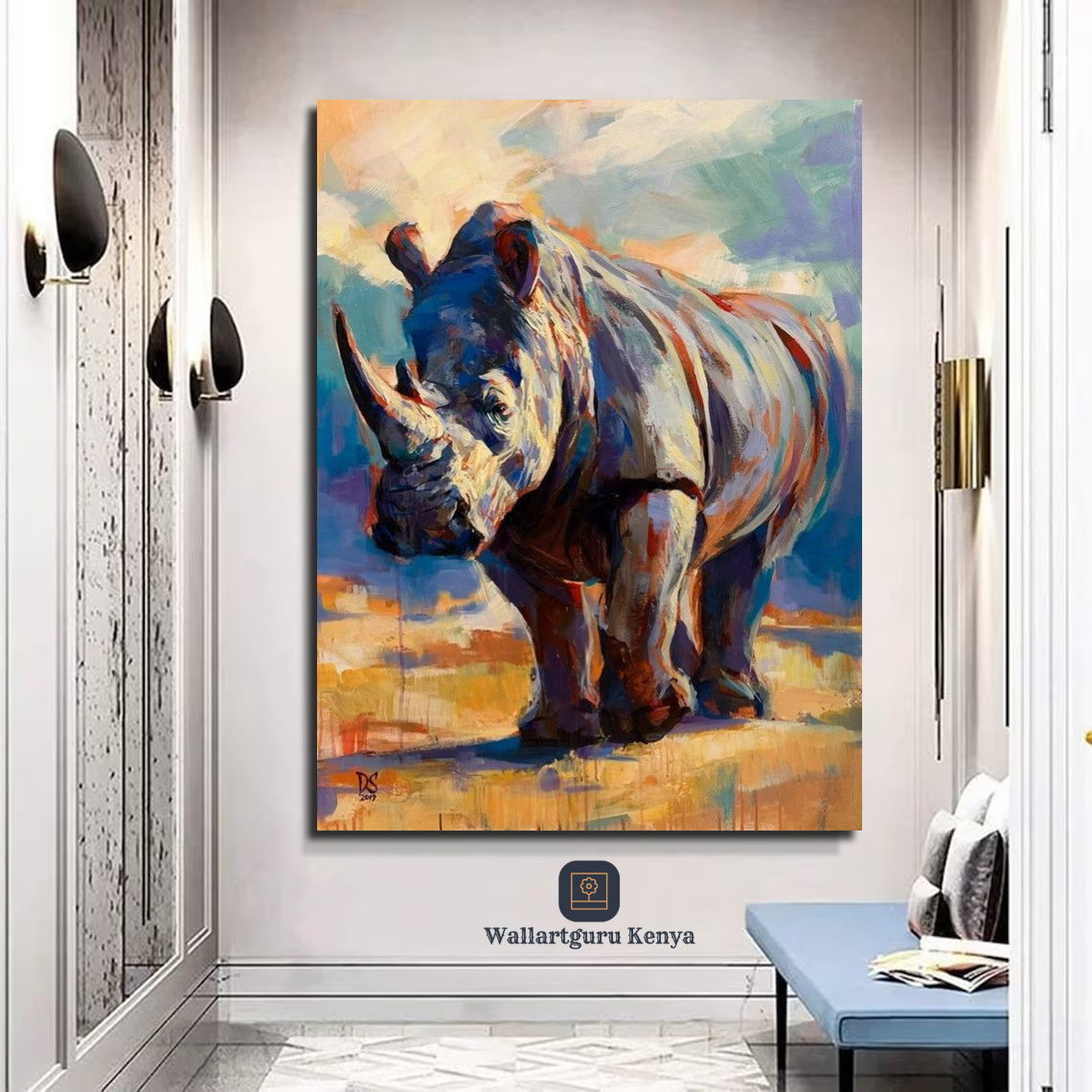 colorful rhino