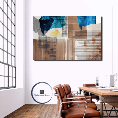 The Abstract Blue Brown Lines