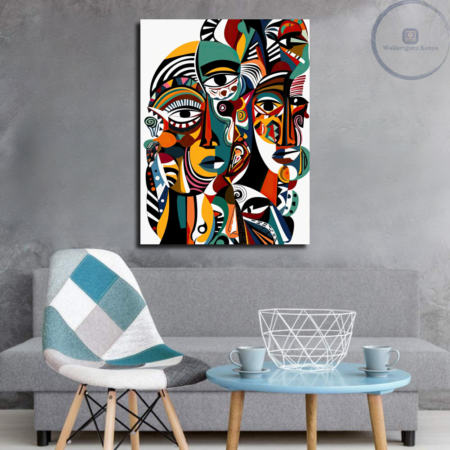 abstract canvas art wall art faces diversity Nairobi Art