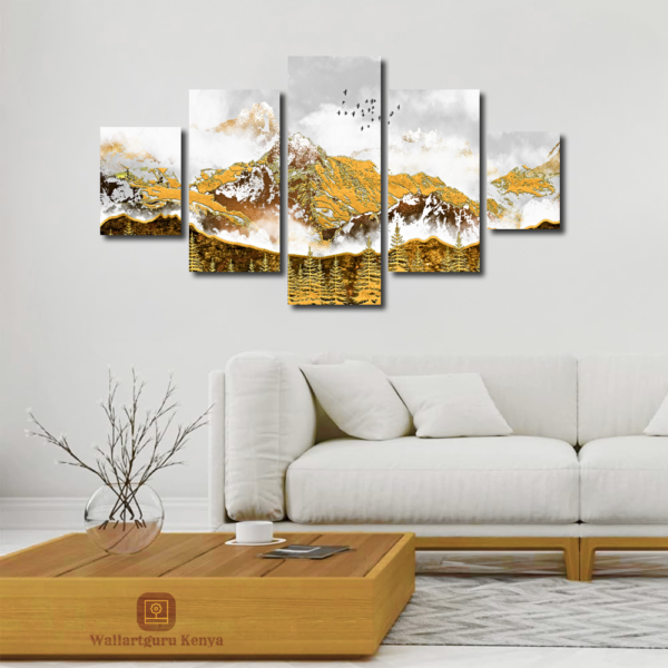 canvas wall art five panel nature Nairobi Kenya