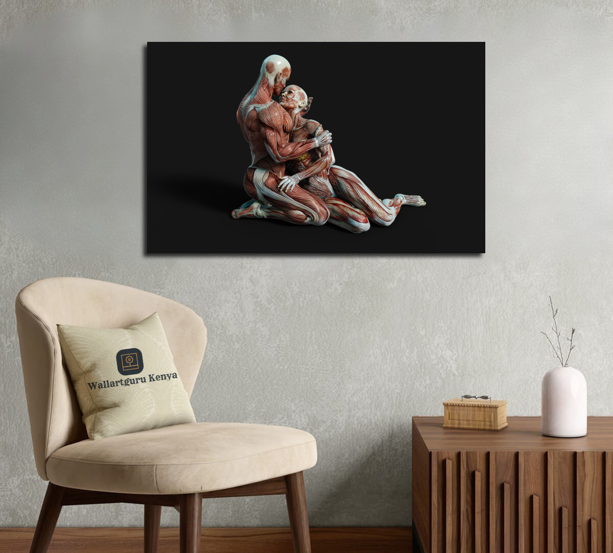 muscle romance couple canvas wall art muscle gym love romance Nairobi surreal