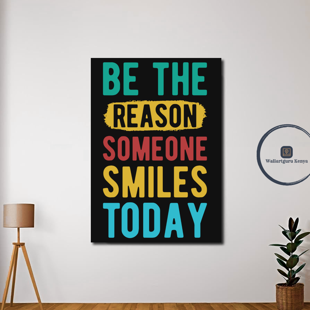 smile reason quote canvas art painting Nairobi Kenya