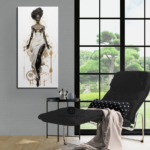 Elegant golden woman