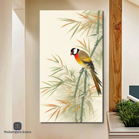 bamboo bird nature art canvas art Nairobi Kenya