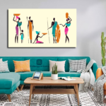 minimalist cultural African Art canvas painting Nairobi Kenya
