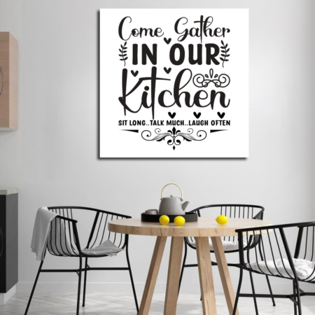 kitchen dining canvas quote art