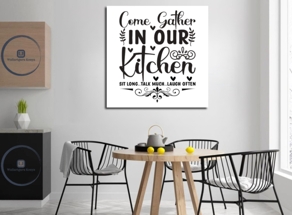 kitchen dining canvas quote art