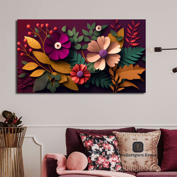 floral nature abstract art Nairobi Canvas art wall art Kenya