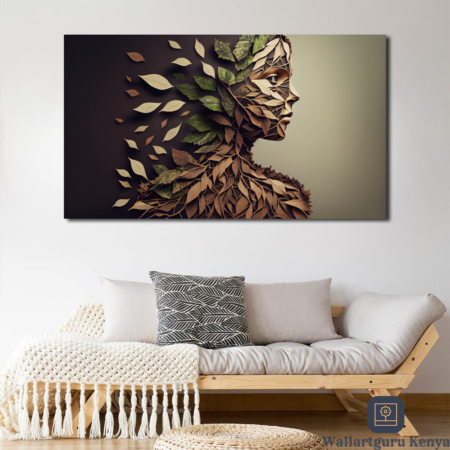 African woman nature abstract art Nairobi Canvas art wall art Kenya