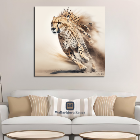 African cheetah art Nairobi Canvas art wall art Kenya