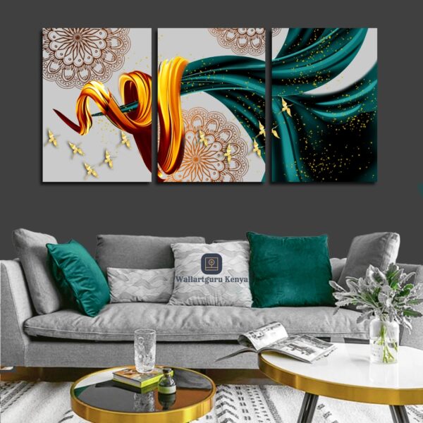 golden abstract art Nairobi Canvas art wall art Kenya wall decor interior