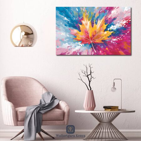pink blue abstract art Nairobi Canvas art wall art Kenya interior decor wall hanging