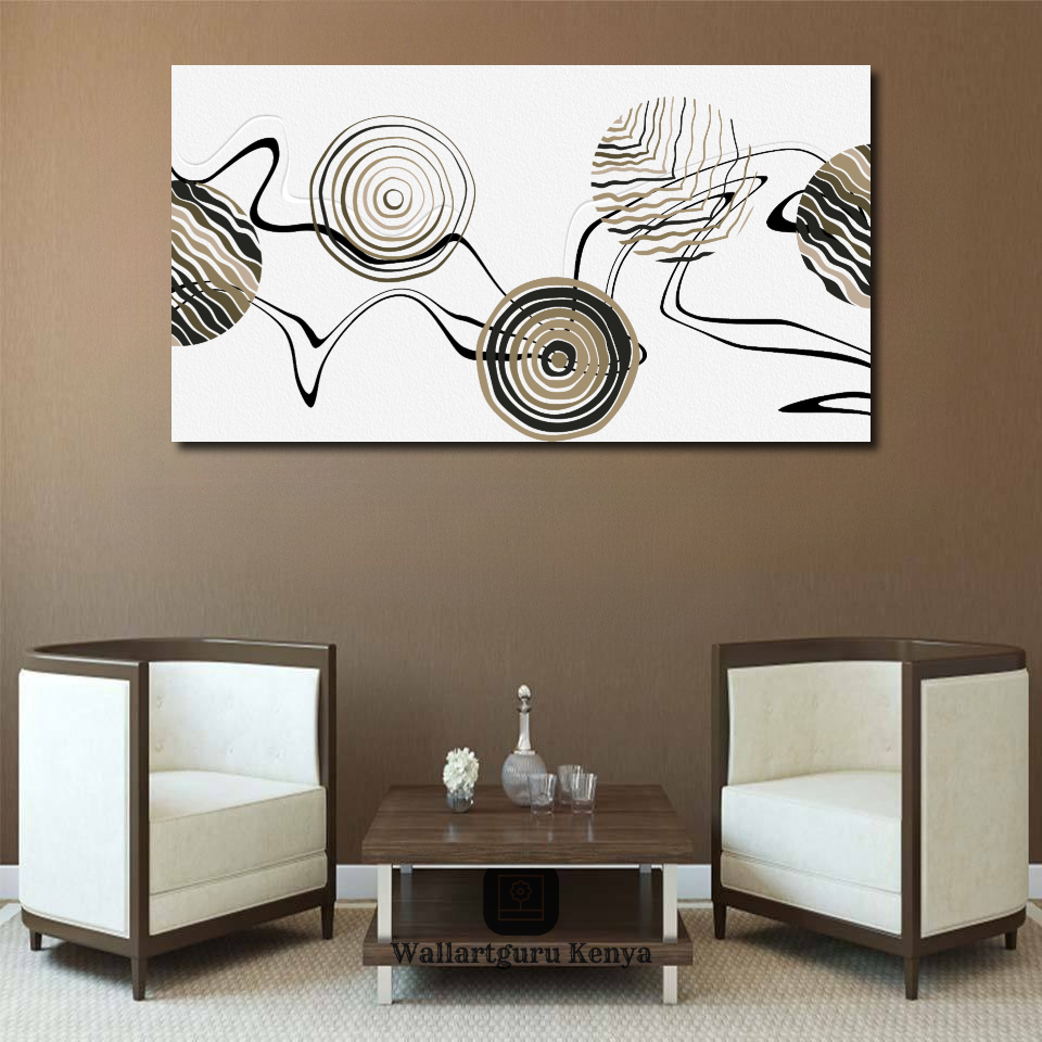 gold black white minimalist Nairobi Kenya abstract interior decor wall art Kenya