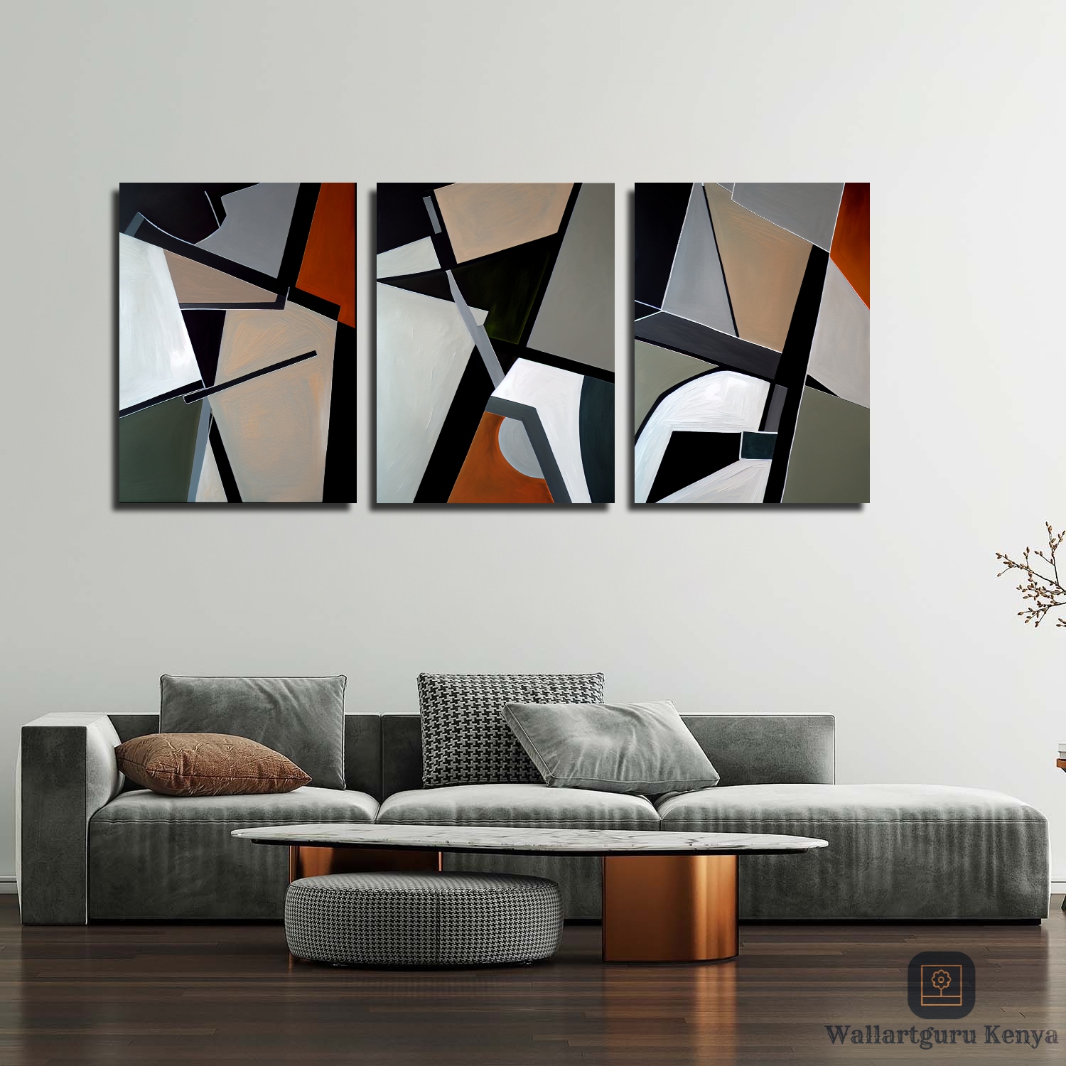 canvas art set abstract Nairobi Kenya abstract interior decor wall art Kenya