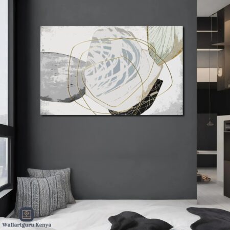 black white abstract canvas wall art Kenya