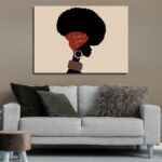 Afro lady cultural African canvas wall art Kenya Nairobi