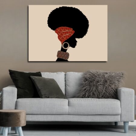 Afro lady cultural African canvas wall art Kenya Nairobi