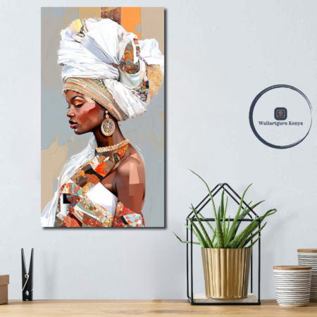 African woman art Nairobi Canvas art wall art Kenya