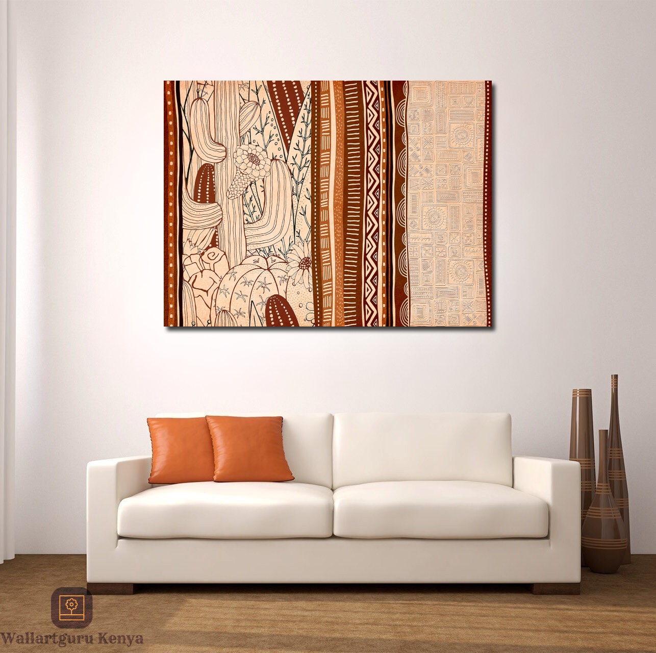 cultural African canvas wall art Kenya Nairobi art
