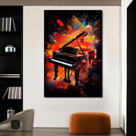 canvas art Kenya Nairobi piano colorful painting