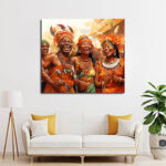 African canvas art wall art Kenya festival