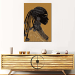 bold African girl canvas wall art brown nude art Nairobi Kenya