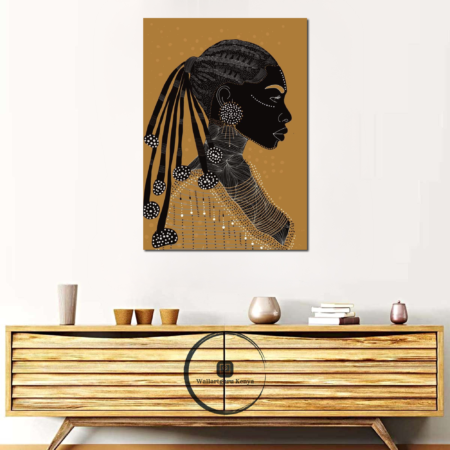 bold African girl canvas wall art brown nude art Nairobi Kenya