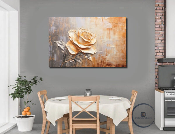 abstract canvas art golden art Kenya Nairobi dining art
