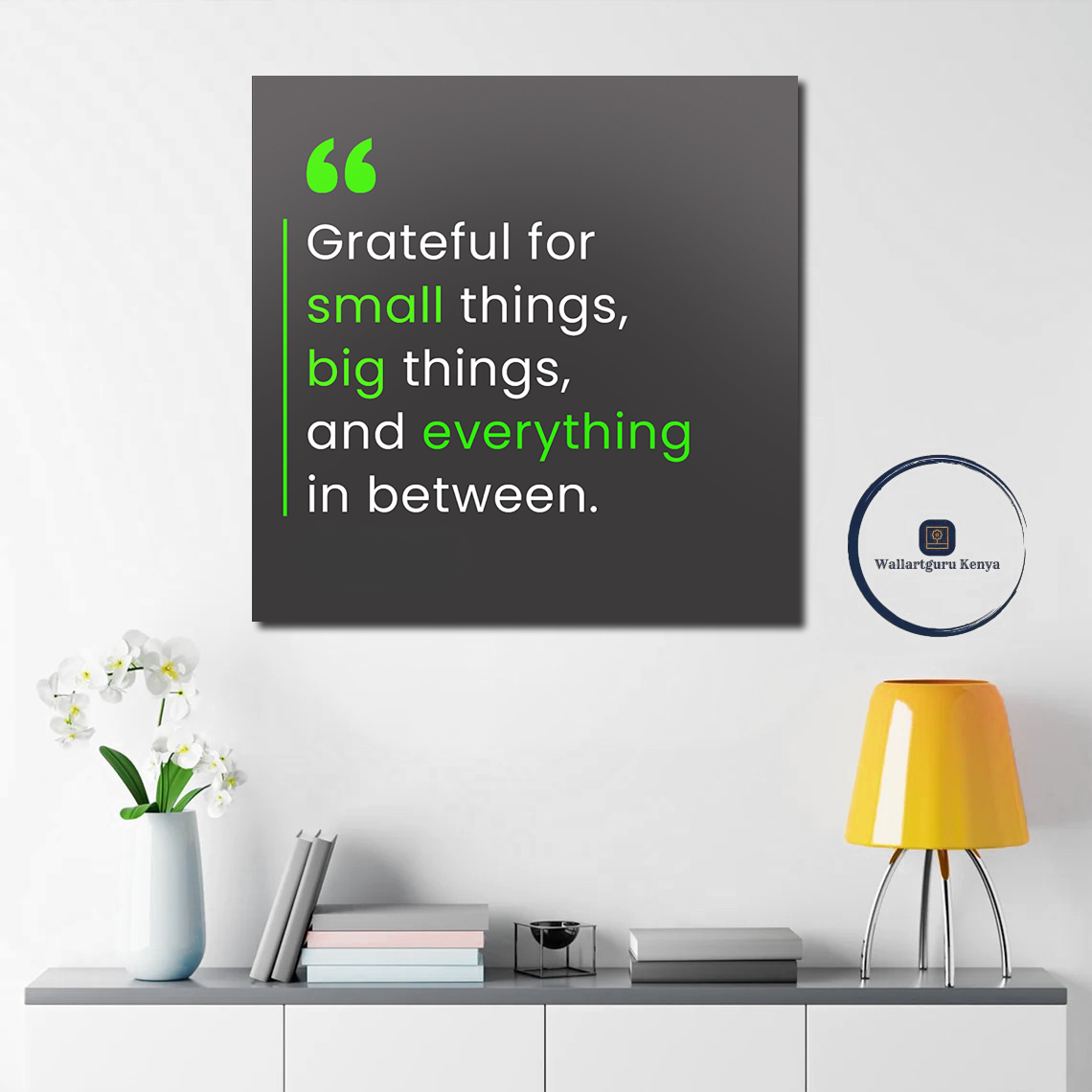 grateful quote canvas art Kenya