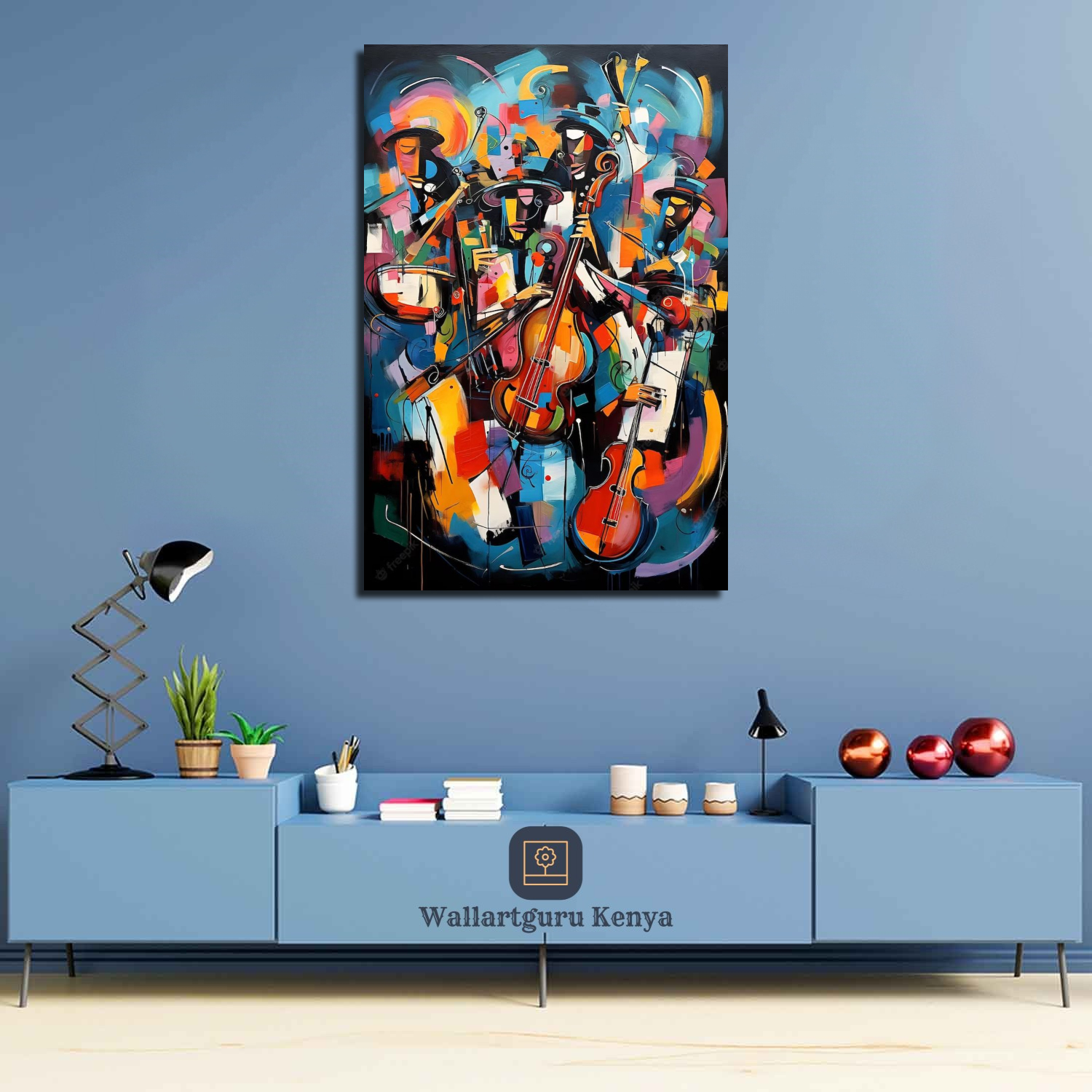 Abstract band music canvas art Kenya Nairobi artist print