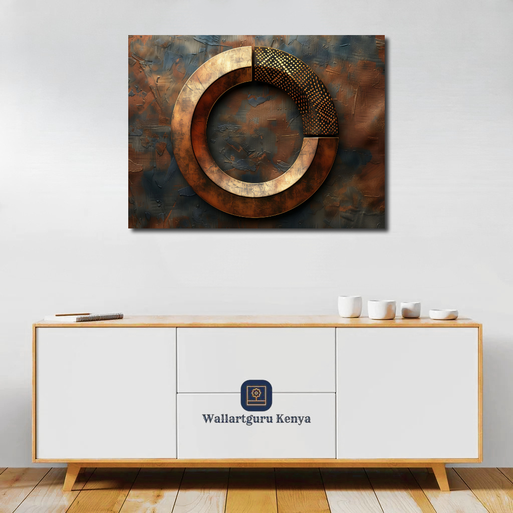 gold vintage abstract art canvas in Kenya Nairobi