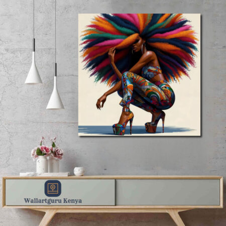 African queen wallart Kenya canvas art