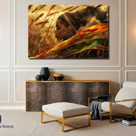 woman African canvas wall art Kenya