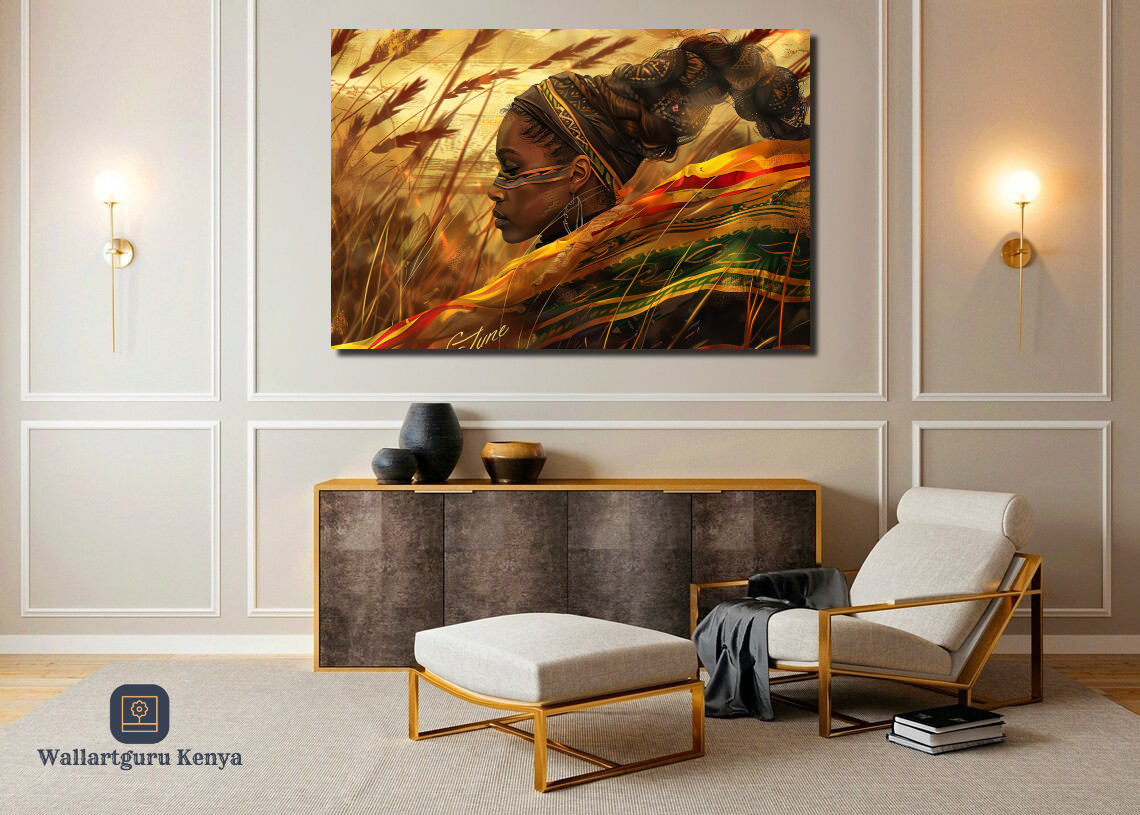 woman African canvas wall art Kenya