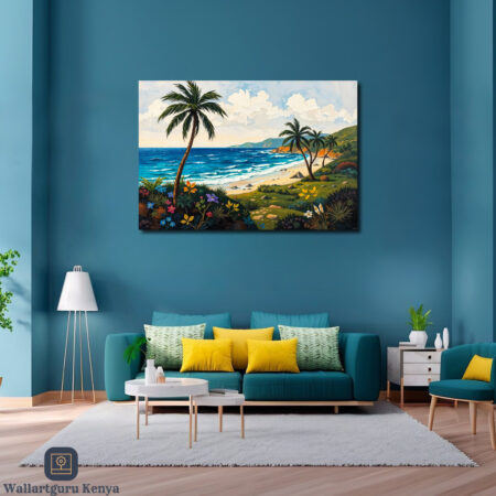 Colorful Palm Beach Canvas Art