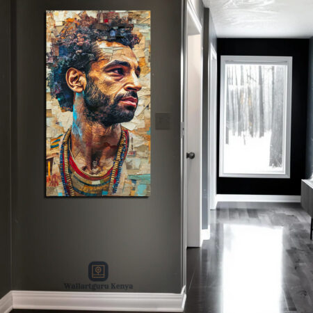 Mo Salah painting canvas art Nairobi decor wall art Kenya