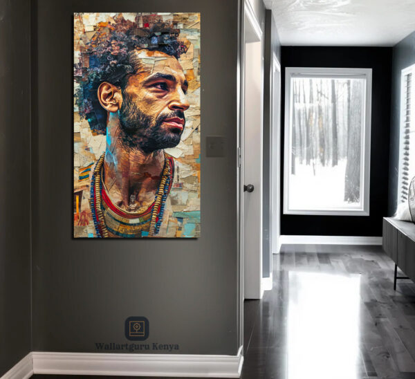 Mo Salah painting canvas art Nairobi decor wall art Kenya