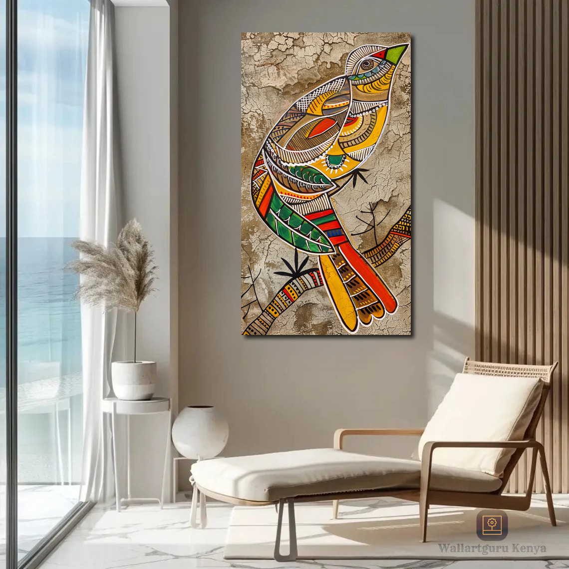 rustic bird abstract