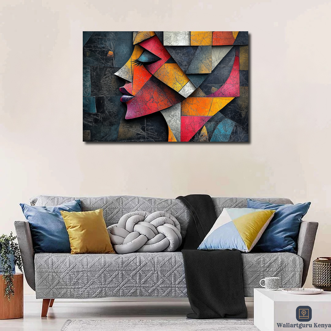 vibrant abstract portrait