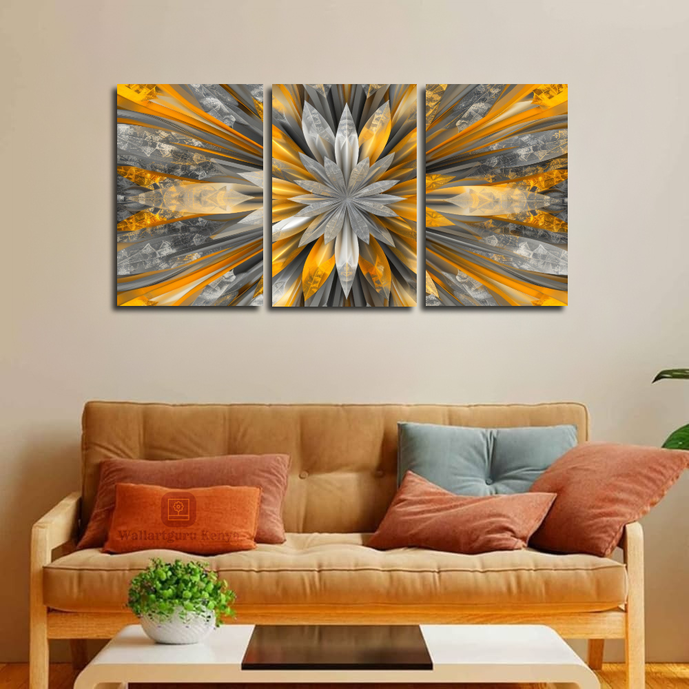 canvas set of three Nairobi Kenya wall hanging