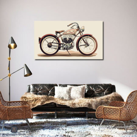 Brown Vintage Bicycle Canvas Art