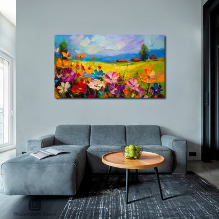 Summer-Flower Abstract Canvas Art
