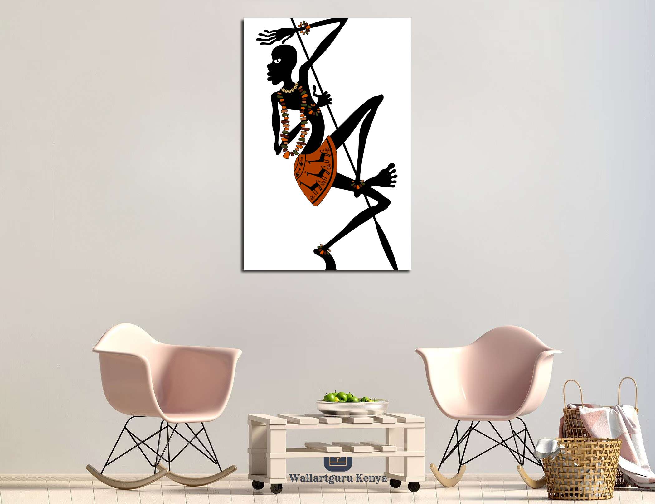 Dancing African warrior