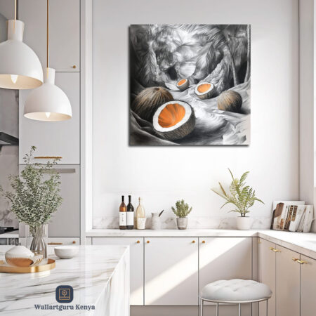 Coconut Piece Canvas Art