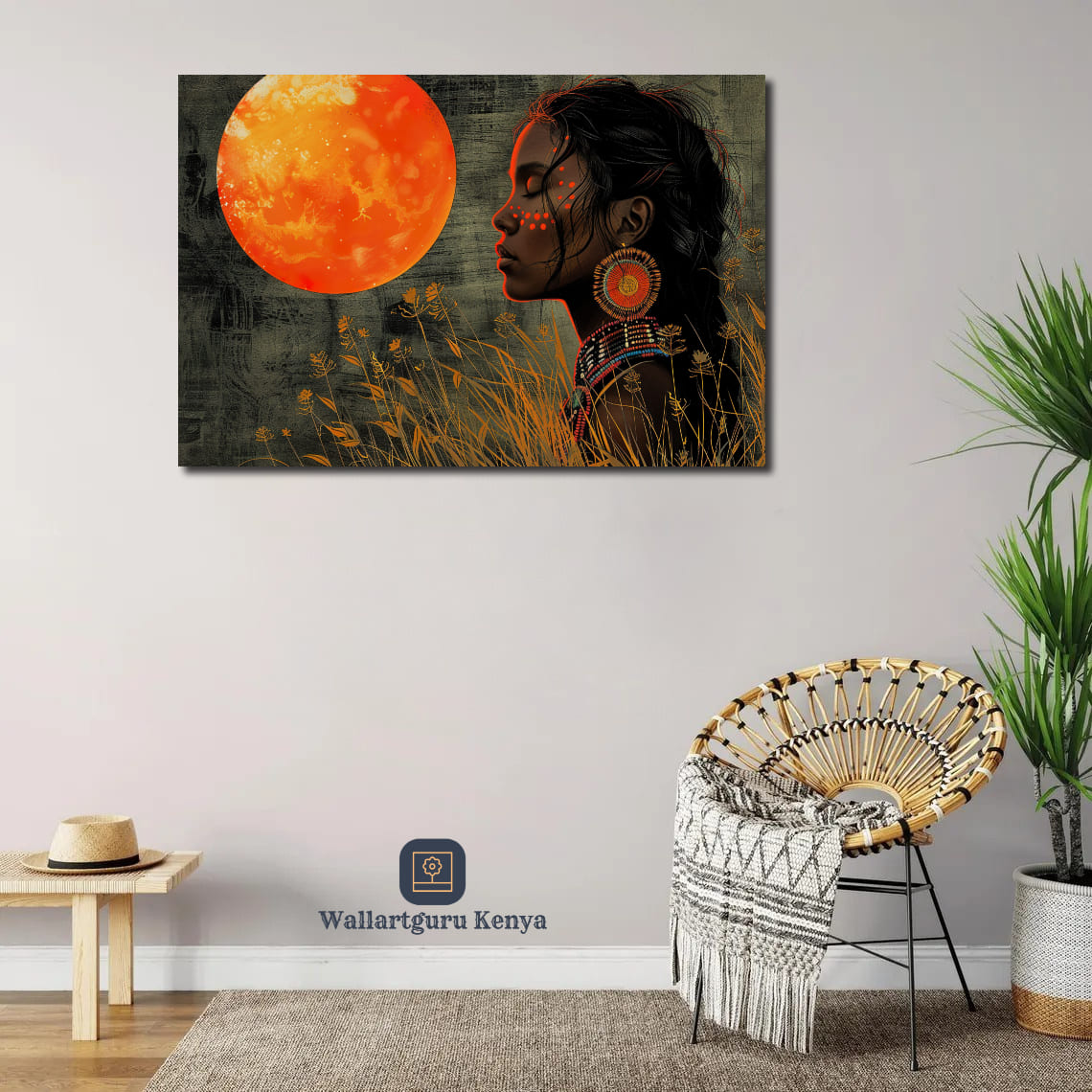 Girl under the moon