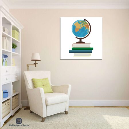 Minimalist Globe Canvas Art