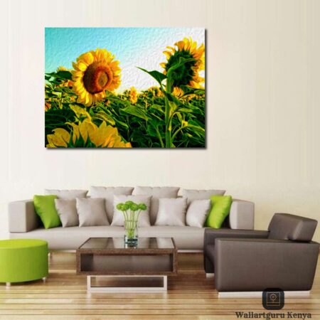 Sunflower Nature Abstract Canvas Art
